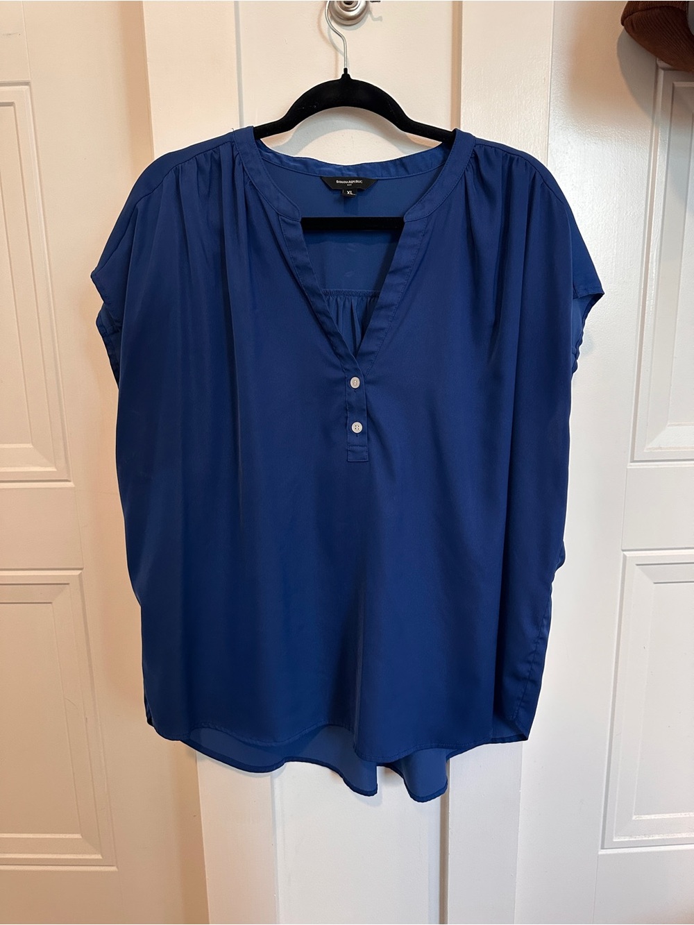 Banana Republic Royal Blue Short Sleeve Blouse